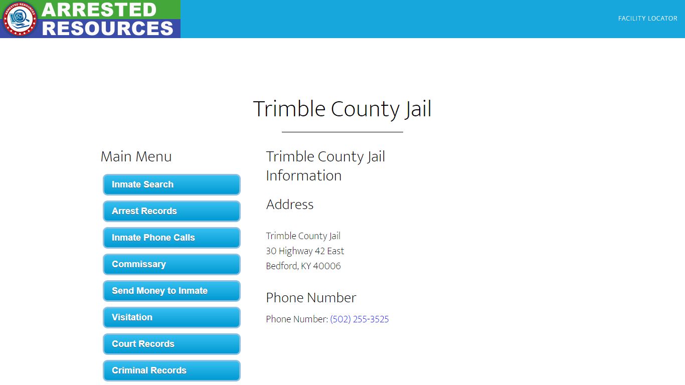 Trimble County Jail - Inmate Search - Bedford, KY - Arrested Resources